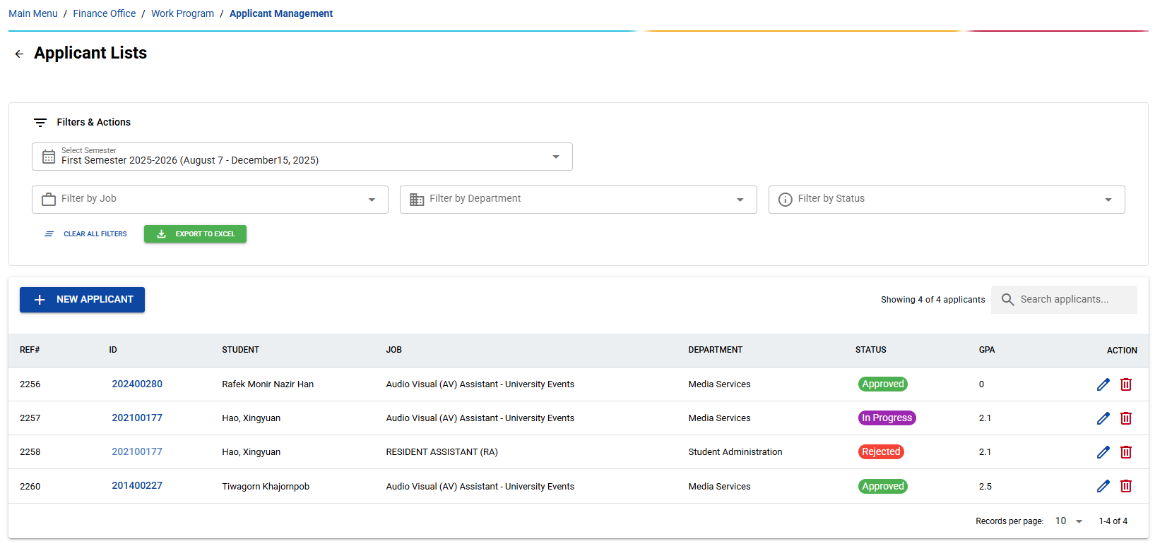 Application Management