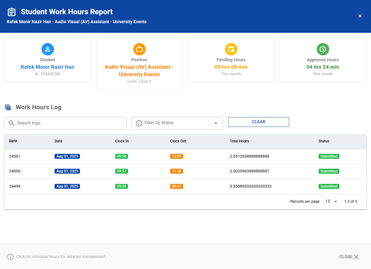 Student Detail Modal